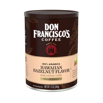 Don Francisco's Hawaiian Hazelnut Flavored Ground Coffee, 12 oz Can