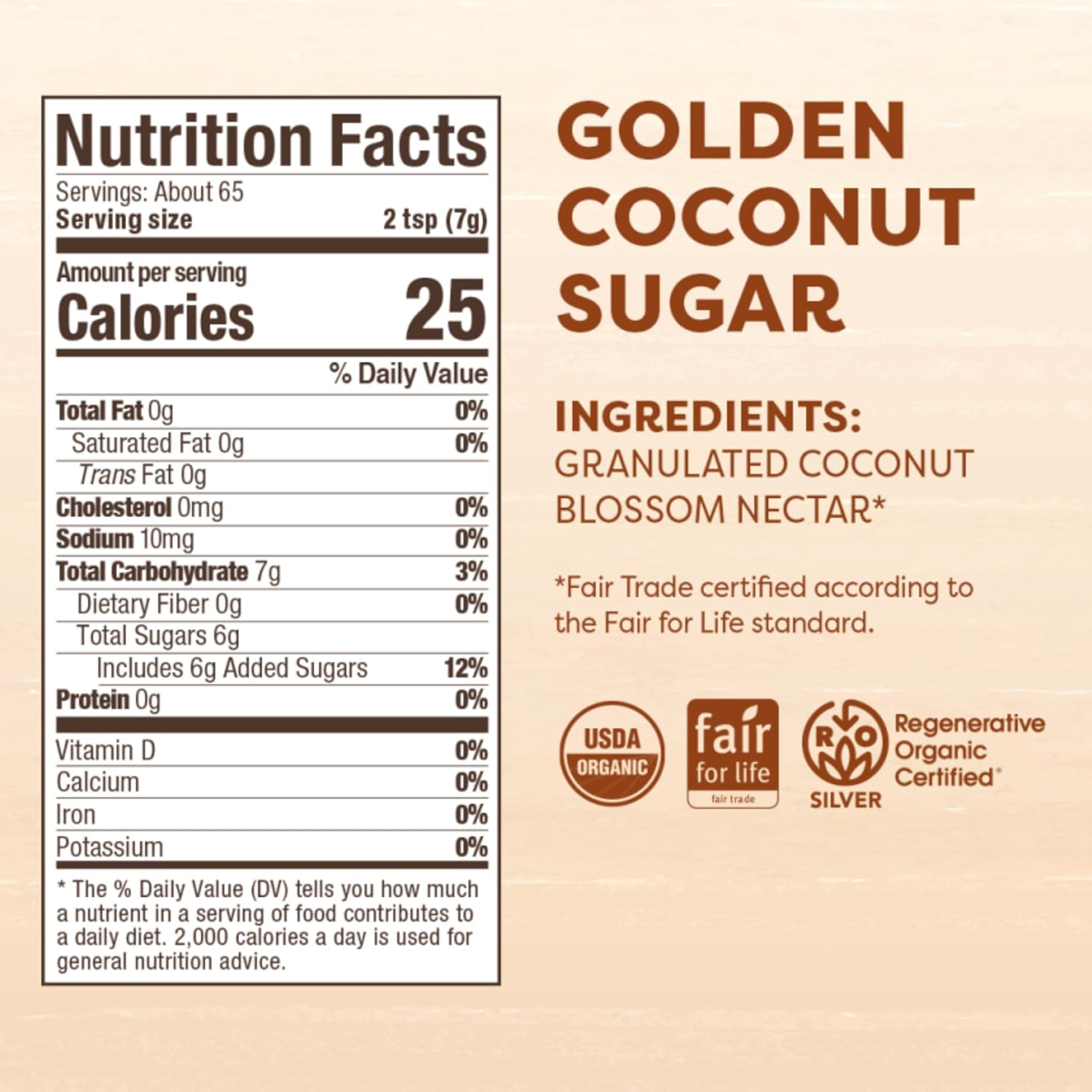 Big Tree Farms Organic Golden Coconut Sugar - Coconut Palm Sugar, Unrefined, Fine Crystals, Cane Sugar Replacement, Coconut Blossom Nectar, Vegan, Perfect For Baking - 1 Pound (Pack Of 1)