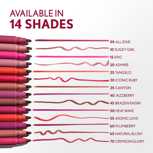Covergirl Outlast, 45 Brazen Raisin, Lipstain, Smooth Application, Precise Pen-Like Tip, Transfer-Proof, Satin Stained Finish, Vegan Formula, 0.06Oz