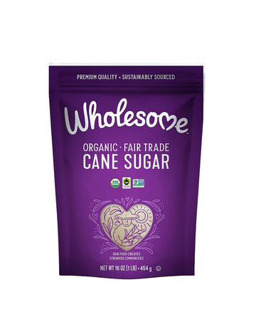 Wholesome Organic Cane Sugar, Fair Trade, Non Gmo & Gluten Free, 1 Pound (Pack Of 12)