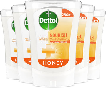 Dettol No-Touch Refill Hand Wash 250 Ml - Honey Nourishing, Pack Of 5