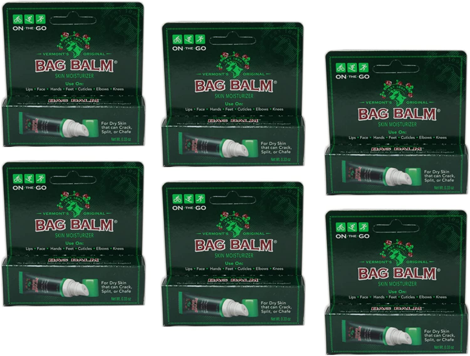 Bag Balm - 0.33 Ounce On-The-Go Tube (6-Pack)