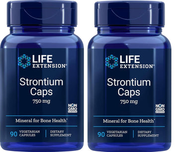 Life Extension, Strontium Caps, Mineral For Bone Health, 750 Mg, 90 Veggie Caps - 2Pc