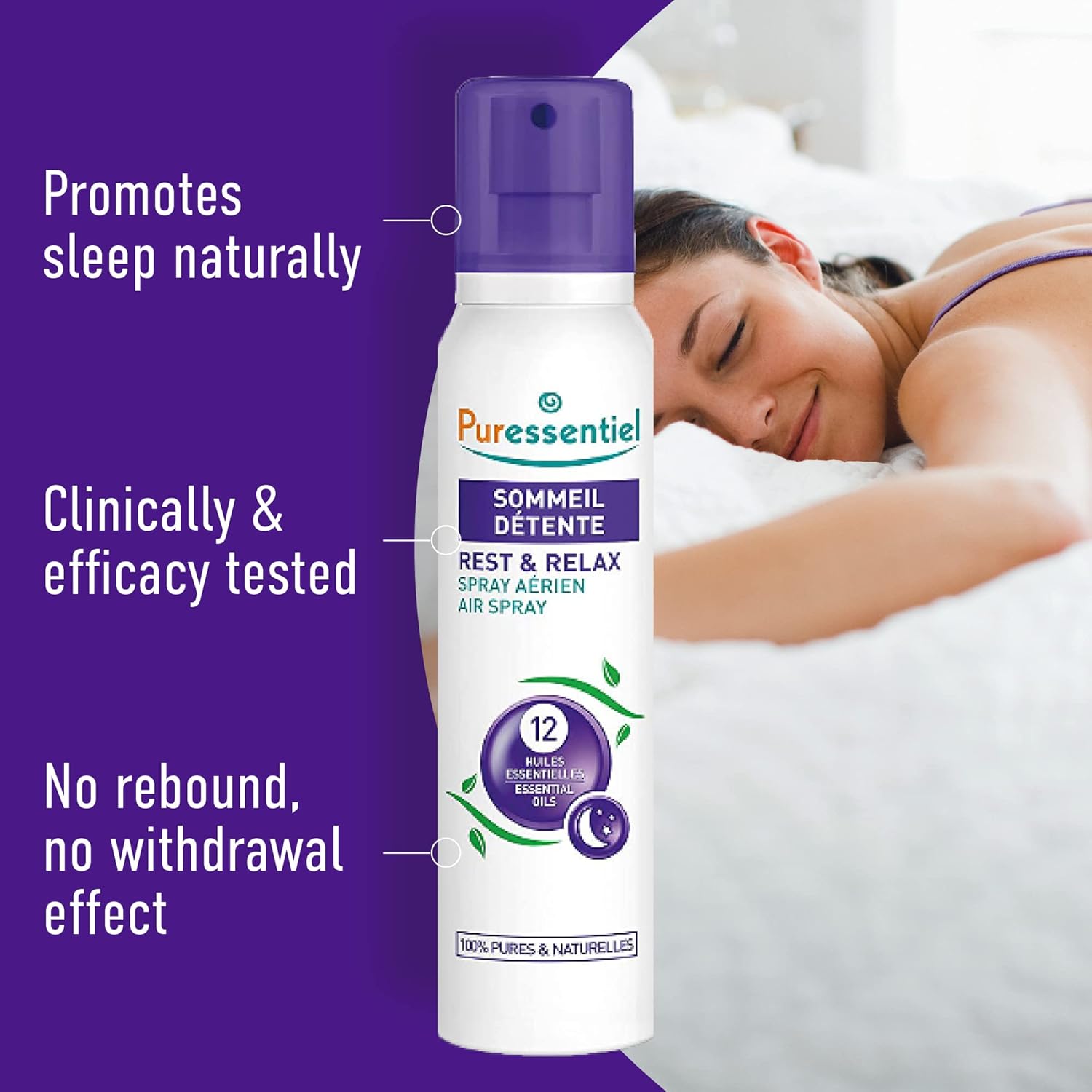 Puressentiel Rest & Relax Air Spray 200ml - Create a Relaxing Space Ready For a Rejuvenating Sleep - 100% Natural - 12 Essential Oils Including Lavender & Chamomile : Amazon.co.uk: Health & Personal Care
