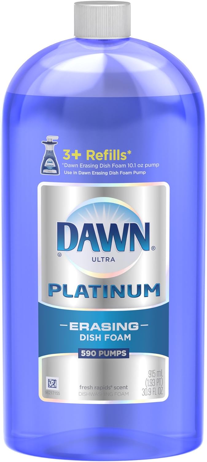 Dawn Platinum Dishwashing Foam Refill, Fresh Rapids, 30.9 Ounce