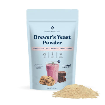 Mommy Knows Best Brewer's Yeast Powder for Breastfeeding Support, Gluten-Free, 15 oz