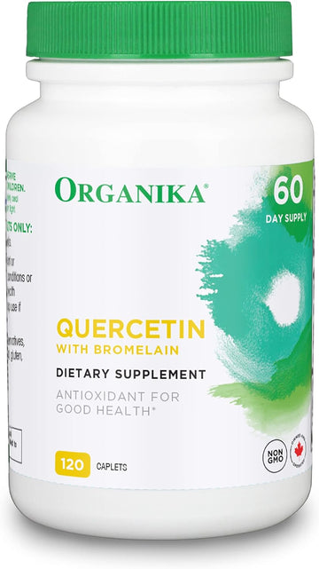 Organika Quercetin with Bromelain ? High Bioavailability, Immune System Support, Seasonal Allergy Relief ? 120 tabs