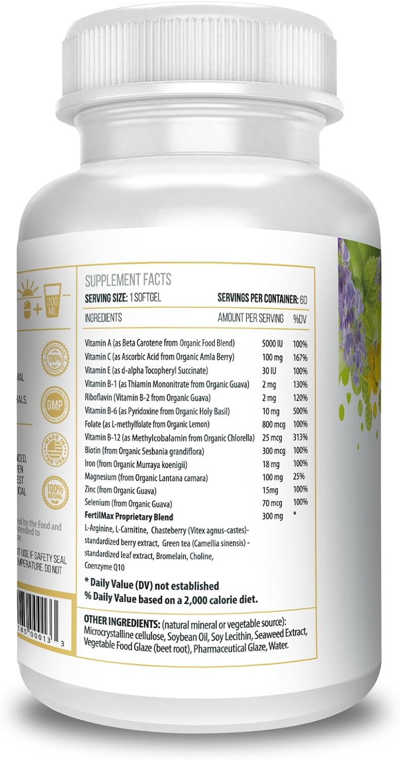 ACTIF FertilMax for Women - #1 Fertility Supplement and Ovulation Support, Maximum Strength, Clinically Proven - Non-GMO, Made in USA, 60 count : Health & Household