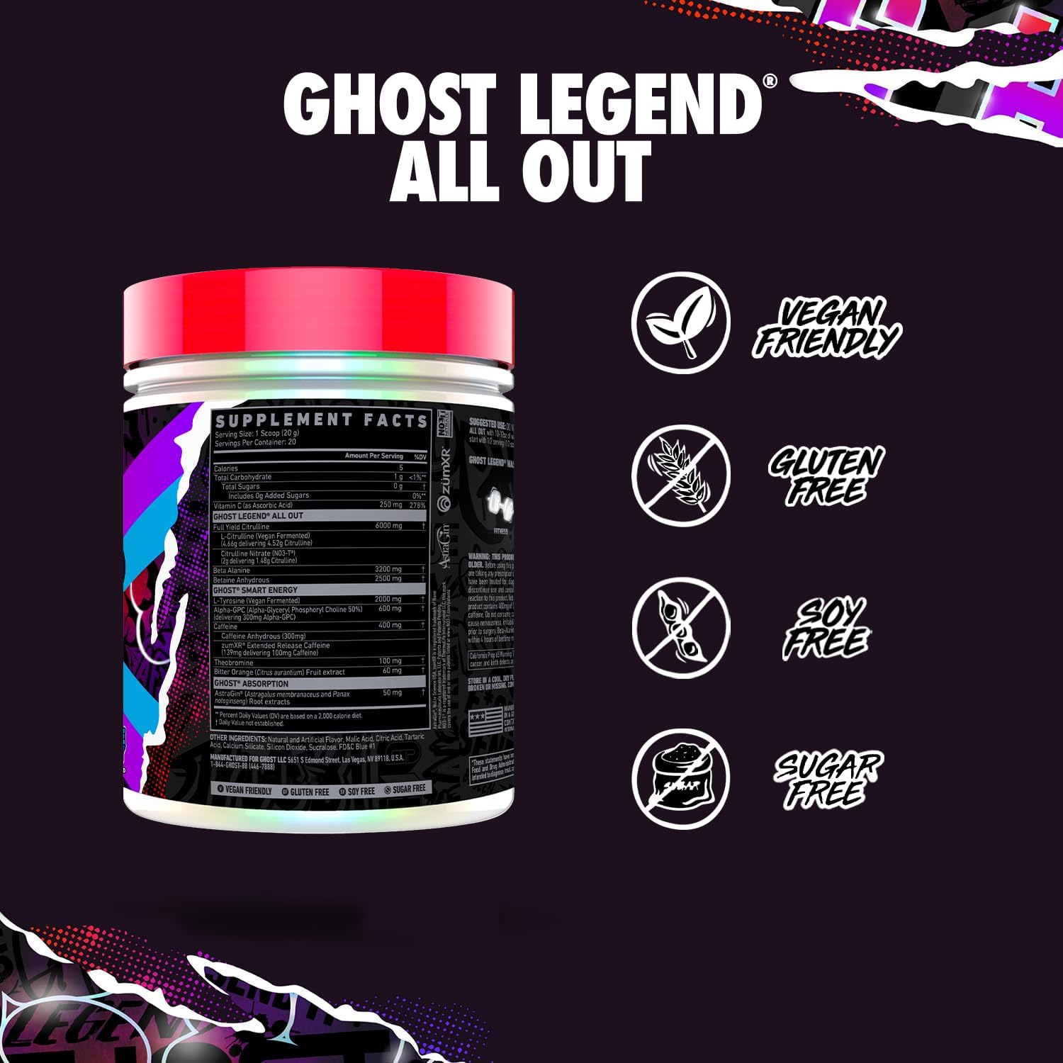 GHOST Bundles – Whey Protein Powder (Chips Ahoy!) & Legend All Out Pre-Workout (Blue Raspberry) : Health & Household