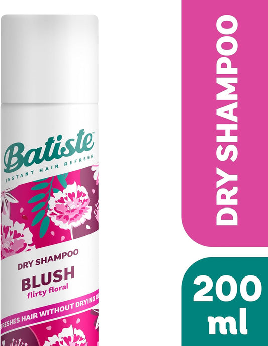 Batiste Dry Shampoo In Blush 350Ml, Floral & Flirty Fragrance, No Rinse Spray To Refresh Hair In Between Washes
