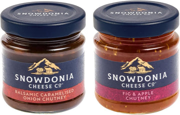 Snowdonia Cheese Company Twin Pack Fig & Apple Chutney & Balsamic Caramelised Onion Chutney From Great British Trading Limited