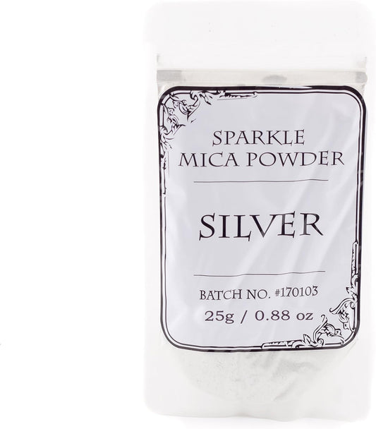 Mystic Moments | Silver Sparkle Mica 50g Vegan GMO Free