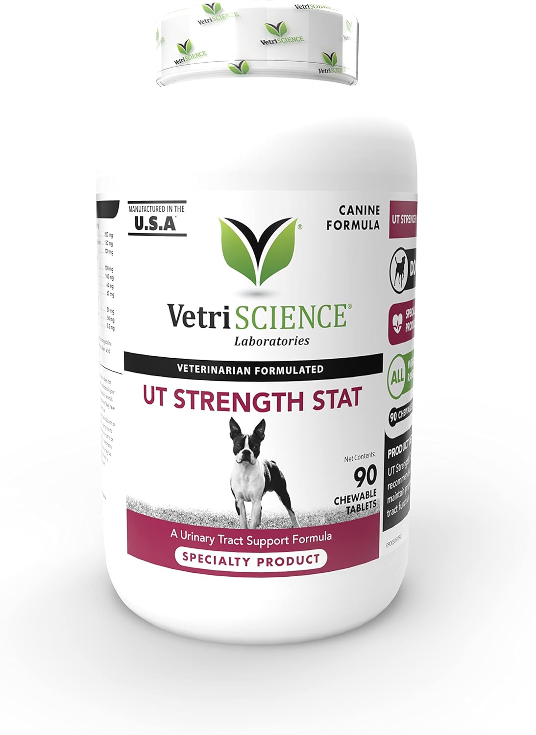 VetriScience Laboratories - UT Strength STAT for Dogs, Urinary Tract Support Supplement for Dogs, 90 Chewable Tablets