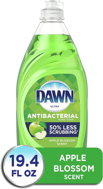 Dawn Ultra Antibacterial Hand Soap, Dishwashing Liquid Dish Soap, Apple Blossom Scent, 19.4 fl oz