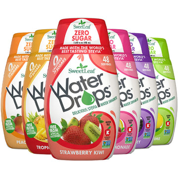 Sweetleaf Stevia Water Drops - Water Enhancer Variety Pack, Sugar Free Stevia Water Flavoring Drops, Lemon Lime, Raspberry Lemonade, And 4 More Refreshing Flavors, 1.62 Oz Ea (Pack Of 6)