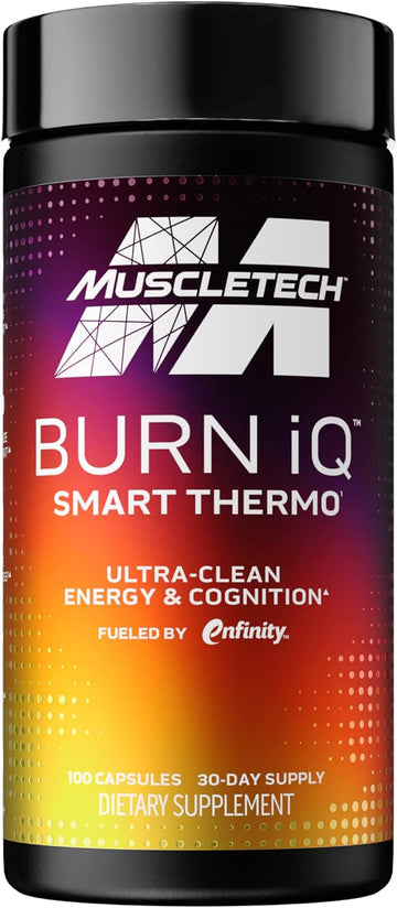 Muscletech Burn Iq Smart Thermo Supplement Fueled With Paraxanthine Enhanced Energy & Cognition For Men And Women 100 Count