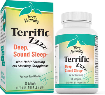 Terry Naturally Terrific Zzzz - 30 Softgels - Non-Habit Forming, 250 Mg Mandarin Oil Complex - Feel Rejuvenated & Refreshed - Non-Gmo, Gluten Free - 15 Servings