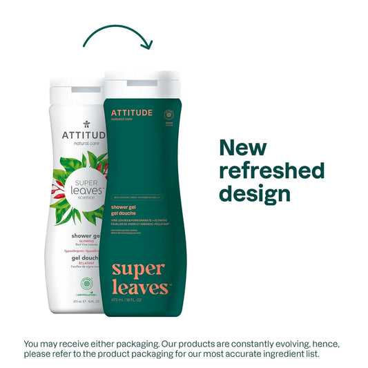 Attitude Body Wash, Ewg Verified Shower Gel, Dermatologically Tested, Plant And Mineral-Based, Vegan Personal Care Products, Extra Gentle, Unscented, 16 Fl Oz