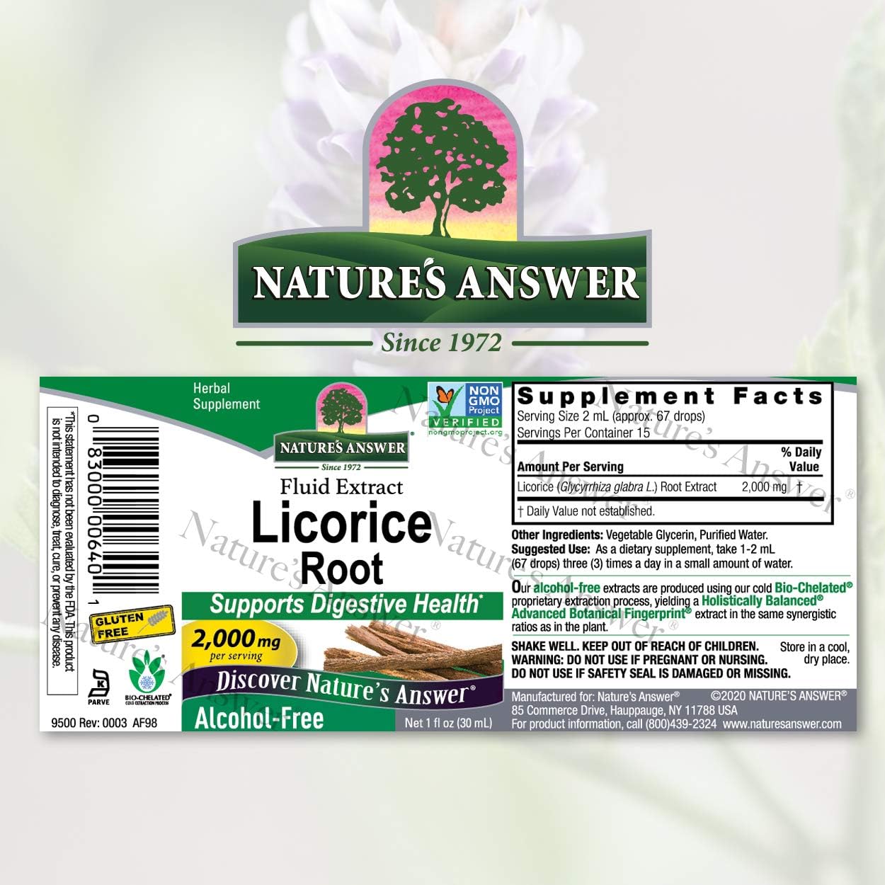 Nature's Answer Licorice Root | Herbal Supplement | Supports Digestive Health | Non-GMO & Kosher | Alcohol-Free, Gluten-Free & Vegan 1