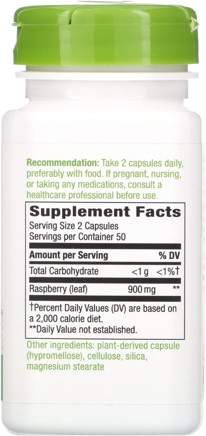 Nature's Way - Red Raspberry Leaves, 450 mg, 100 Capsules : Health & Household