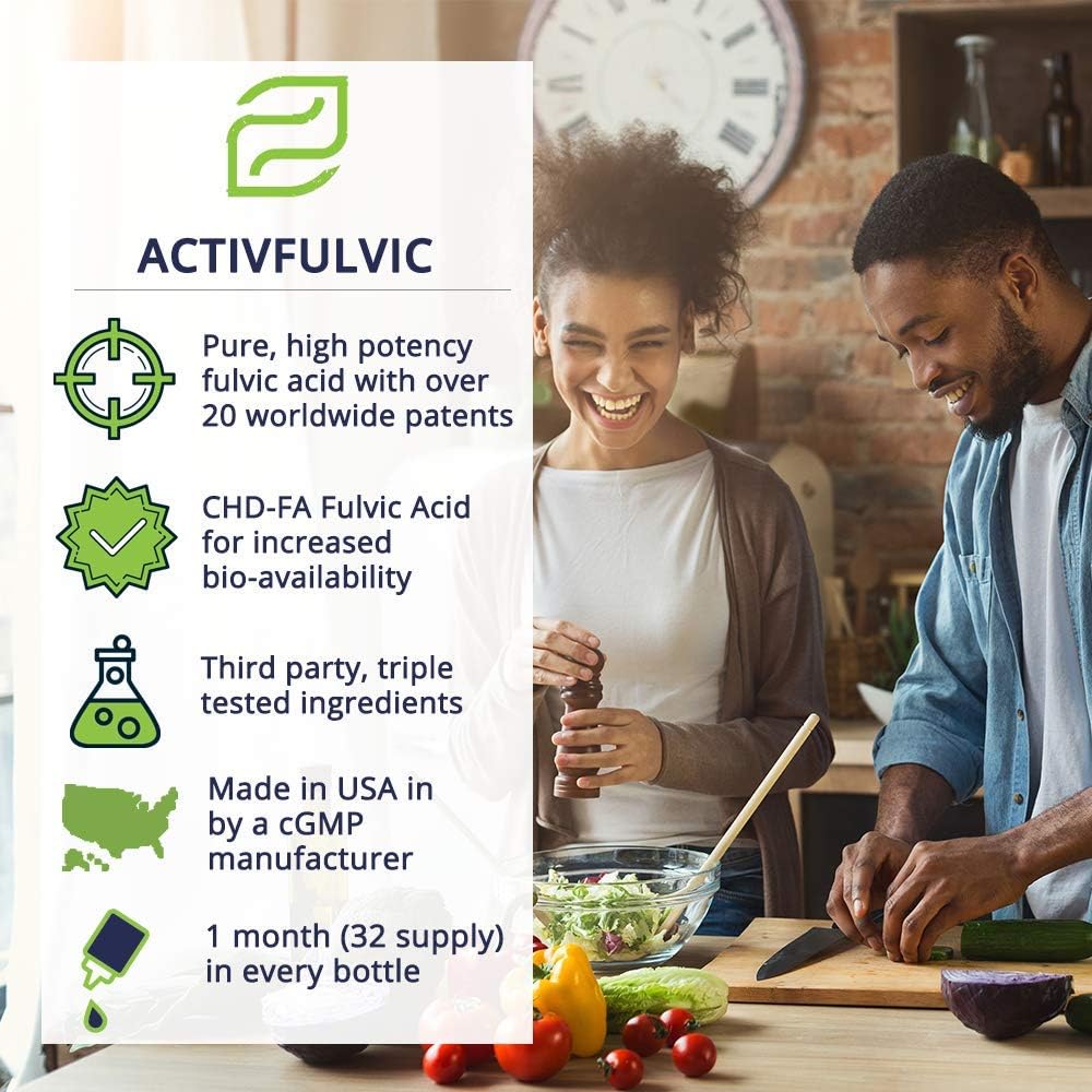 Activfulvic - Fulvic Acid Liquid Supplement | 32-Day Supply | Digestive Health Support | Enhanced Nutrient Absorption | Natural Detox : Health & Household