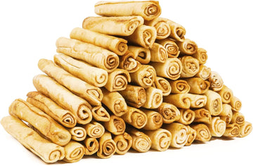 Mon2Sun Dog Rawhide Rolls Twist Sticks 6-6.5 Inch Dog Chew Treats Chicken Flavor 60 Count For Puppy And Small Dogs
