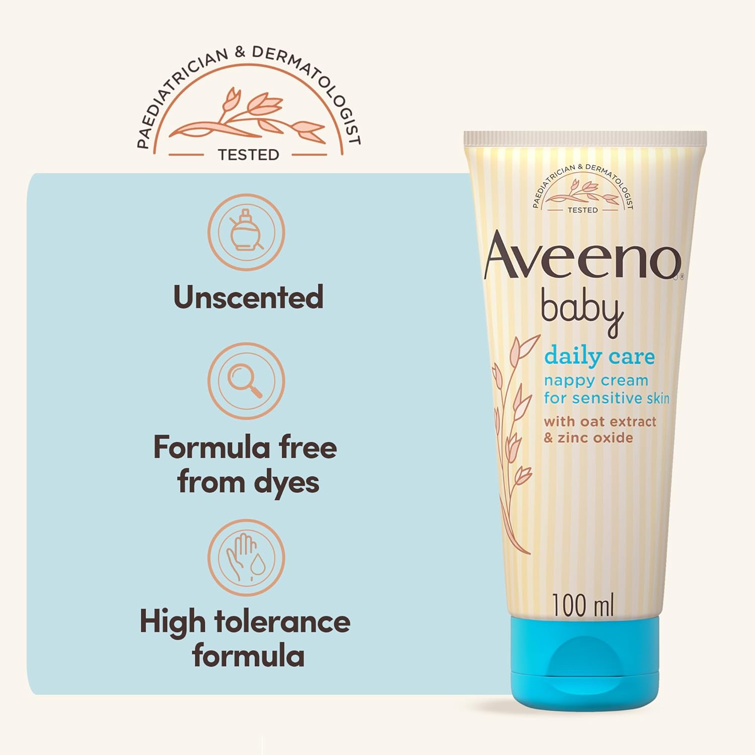 Aveeno Baby Daily Care Barrier Cream 100ml, Nappy Cream, Suitable for Newborn Baby Sensitive Skin (Pack of 2) : Amazon.co.uk: Baby Products