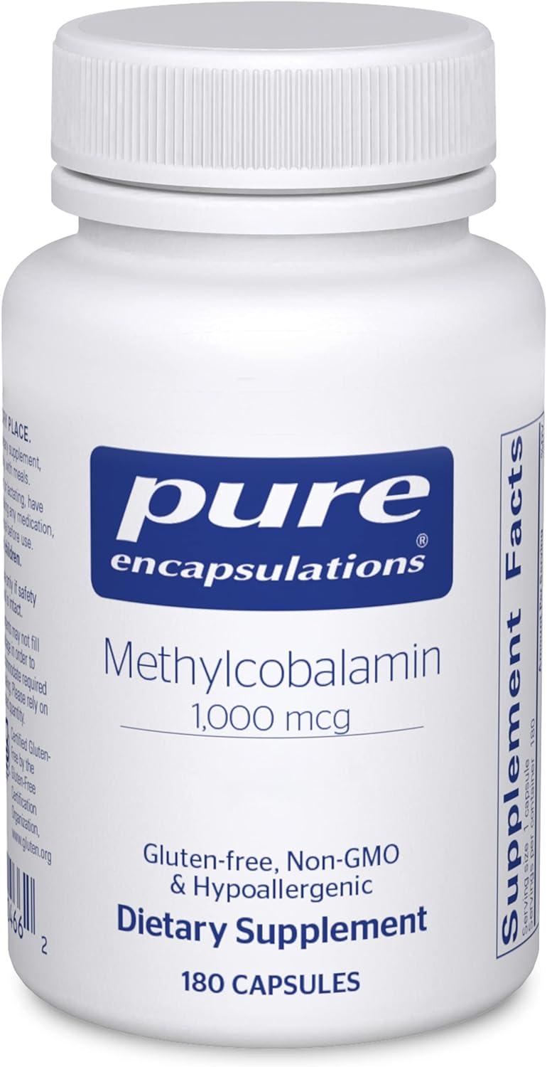 Pure Encapsulations Methylcobalamin 1,000 Mcg - Vitamin B12 Supplement To Support Memory & Nerve Health - Premium Vitamin B12 Capsules - 180 Capsules