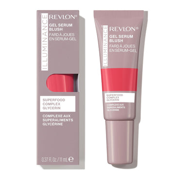 Revlon Illuminance Gel Serum Blush, Visibly Plump Cheeks, Dewy Finish And Hydrates All Day, 120 Striking Rose, 0.37 Fl Oz