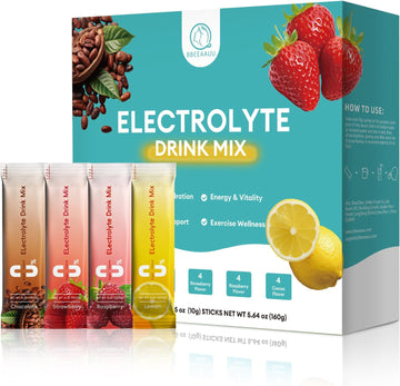 Bbeeaauu Electrolytes Powder No Sugar & 0 Calorie, Electrolytes Drink Mix, Variety Hydration Packets With Vitamins For Rapid Hydration, Endurance & Energy Support, Non-Gmo, Vegan (16 Sticks)