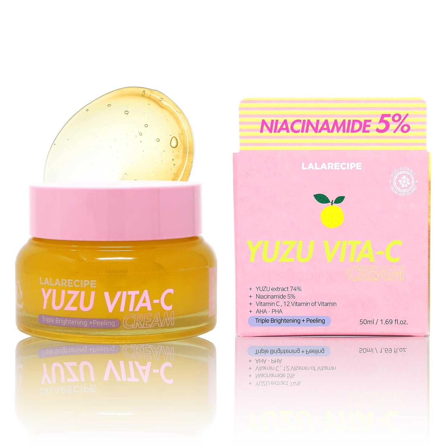 Yuzu Vita C Face Cream | Korean Skincare Illuminating Moisturizer For Dark Spots & Radiant Skin With Niacinamide | Hydrating Daily Face Cream With Vitamin C (1.69 Fl Oz)