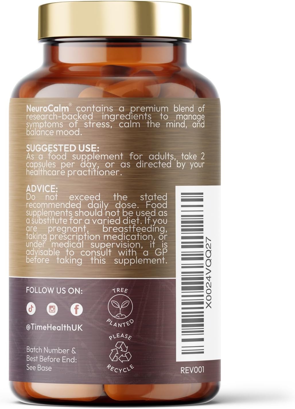 NeuroCalm® Cortisol Reducing Supplement - Saffron, KSM-66 Ashwagandha, L-Theanine, Magnesium, Lemon Balm, Red Clover - Relax & Unwind - 90 Capsules - UK Made – GMP Standards – Zero Additives : Amazon.co.uk: Health & Personal Care