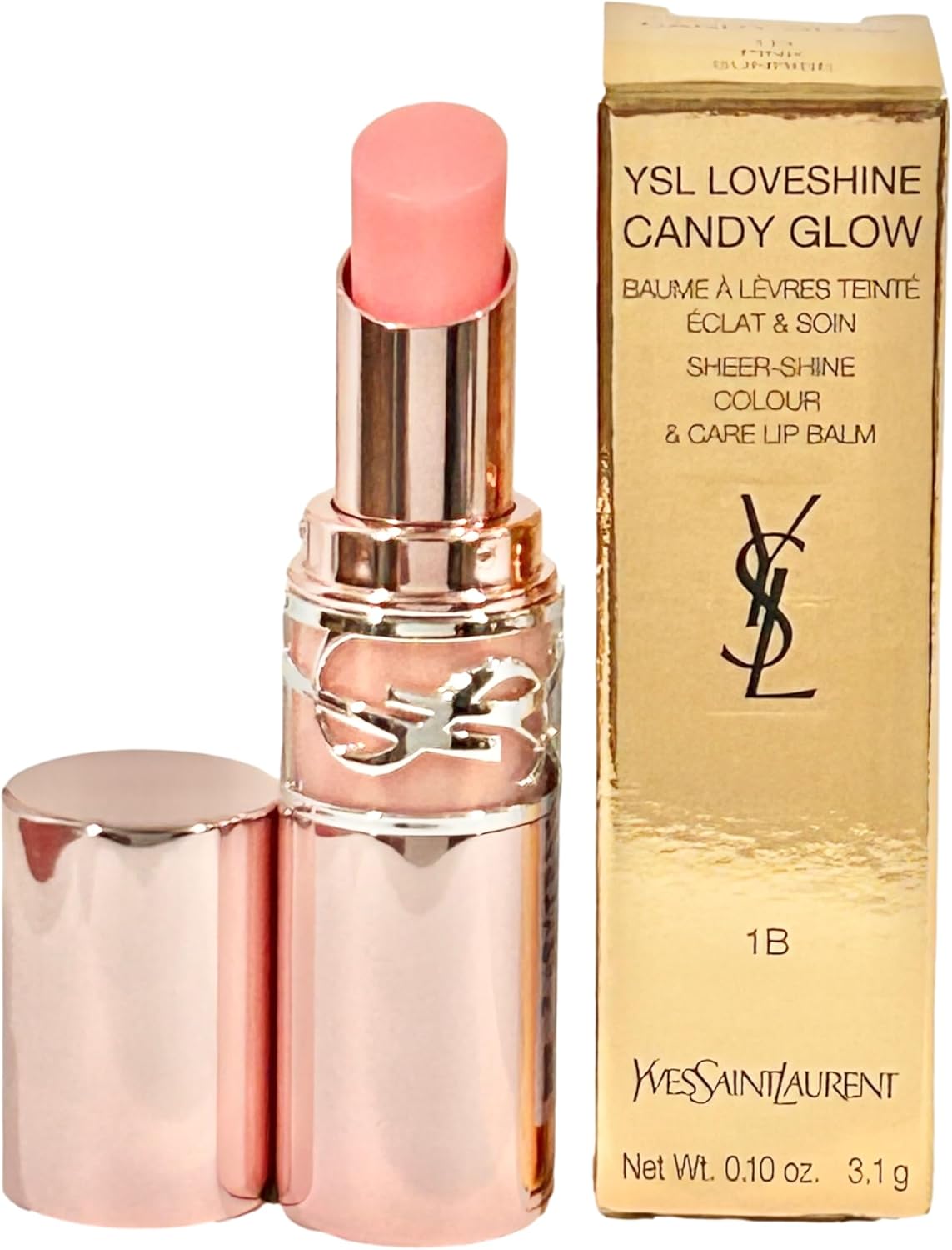 Loveshine Candy Glow Lip Balm - 1B Pink Sunrise By Yves Saint Laurent For Women - 0.1 Oz