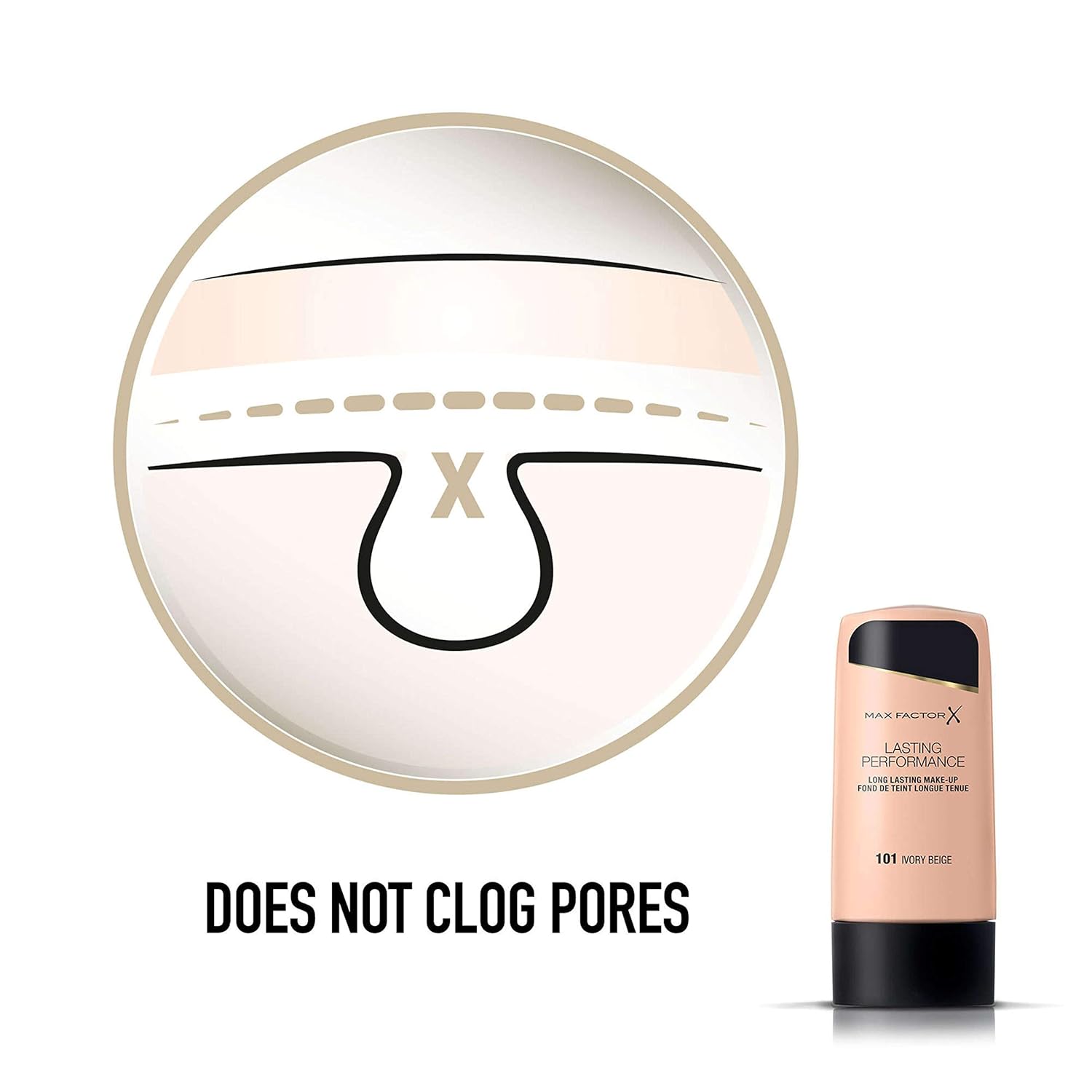Max Factor Lasting Performance Long Lasting Foundation, No. 035 Pearl Beige, 100 Fair (81613114) : Foundation Makeup : Beauty & Personal Care