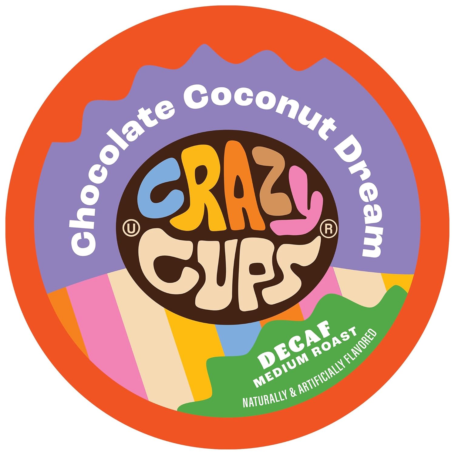 Crazy Cups Flavored Decaf Hot Or Iced Coffee, For The Keurig K Cups 2.0 Brewers, Chocolate Coconut Dream, 22 Count