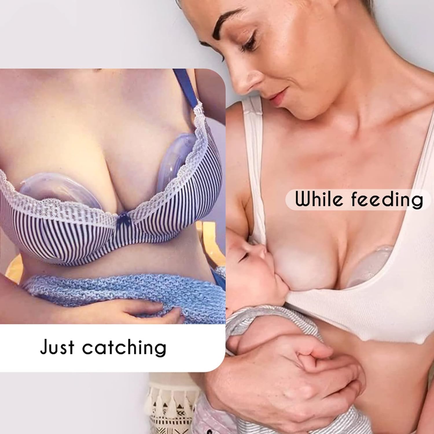 haakaa 100ml Manual Breast Pump with Leakproof Silicone Lid and 75ml Wearable Ladybug Breast Milk Collector Combo for Breastfeeding : Home & Kitchen