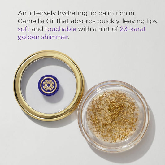 Tatcha Camellia Gold Spun Lip Balm | Nourishing & Intensely Hydrating, 6 G | 0.21 Oz