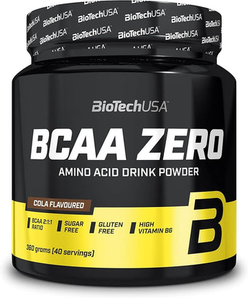Biotechusa Bcaa Zero | Essential Amino Acid Powder | 6G Bcaa With Instant L-Leucine | Vegan | Sugar-Free, Lactose-Free, Gluten-Free, 360 G, Cola