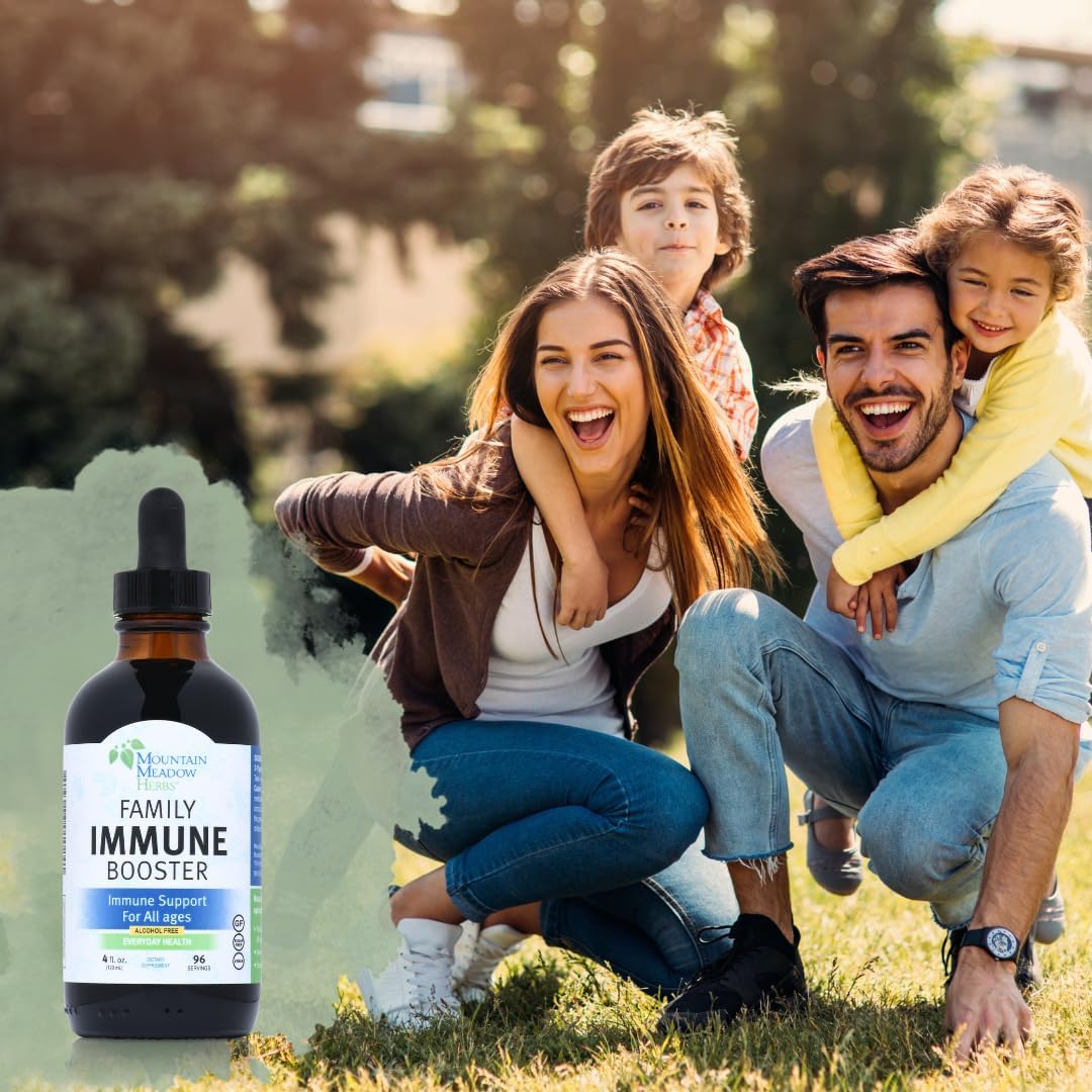 Mountain Meadow Herbs Family Immune Booster Extract with Sambucus Elderberry and Echinacea | Optimal Immune Support for The Whole Family | Tincture, 4 oz : Health & Household