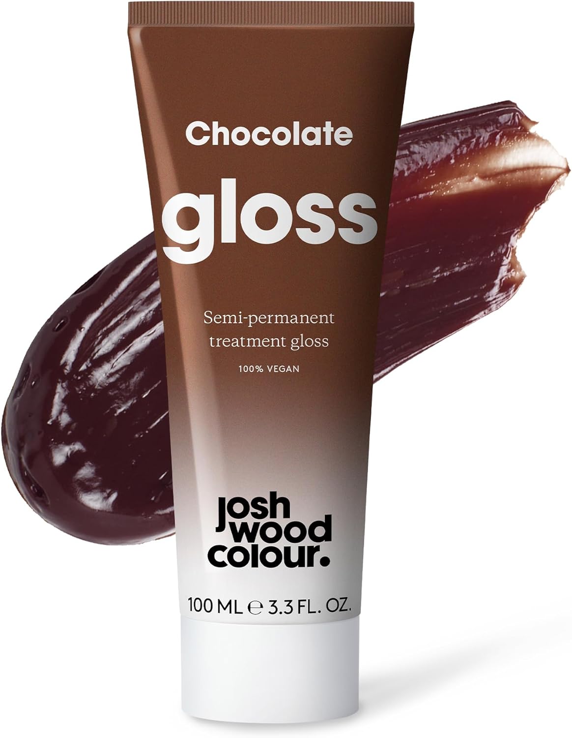 Josh Wood Hair Gloss (Chocolate) - Semi-Permanent Gloss Refreshes And Enhances Brunette Locks - Velvety, Flattering Chocolate Brown - Lasts Up To 6 Washes - 100% Vegan - Cream (100Ml)