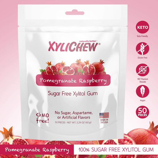 Xylichew 100% Xylitol Chewing Gum - Non Gmo, Non Aspartame, Gluten Free, And Sugar Free Gum - Natural Oral Care, Relieves Bad Breath And Dry Mouth - Peppermint, 288 Count