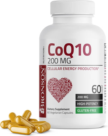 Bronson Coq10 200 Mg High Potency Cellular Energy Production, 60 Vegetarian Capsules