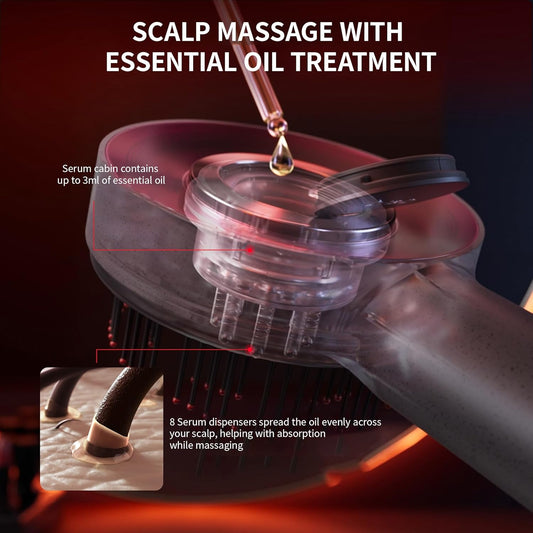 Breo Scalp3 Scalp Massaging Brush, Shiatsu Hair & Scalp Massager With Ipx7 Waterproof, Cordless & Portable, Electric For Head, Home Relaxation