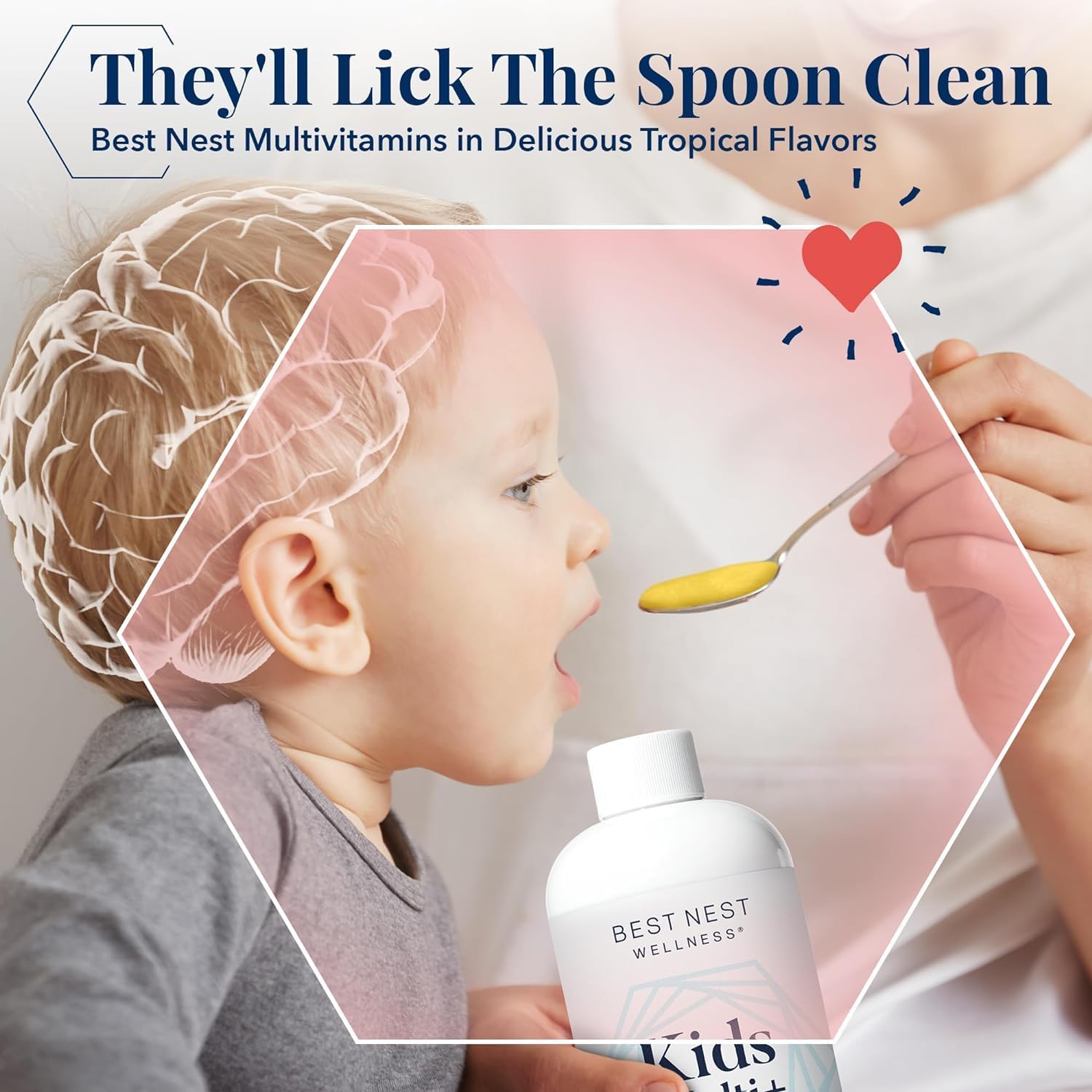 Best Nest Wellness Kids Liquid Multivitamin: Methylated Vitamins, Whole Food, Vegan, B12, Gluten-Free, Non-GMO Methylfolate Daily Kids Multivitamin Liquid with Brain Support, Tropical Flavor, 16oz : Health & Household