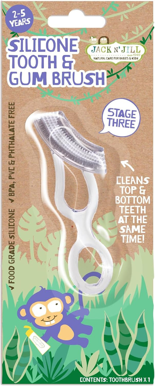 Jack N' Jill Silicone Tooth & Gum Brush - Stage 3 (2-5 Years) : Health & Household