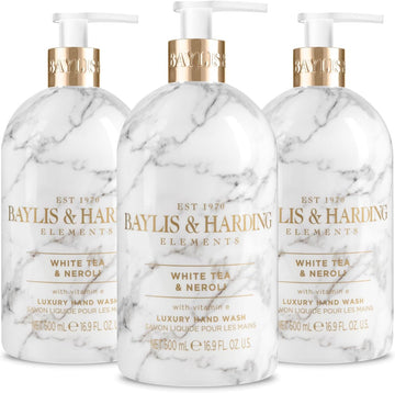 Baylis & Harding Elements White Tea & Neroli Luxury Body Wash, 500 Ml (Pack Of 4) - Vegan Friendly