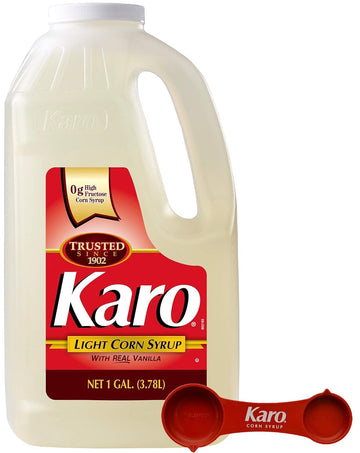 Karo - Light Corn Syrup with Real Vanilla, 1 Gallon Bottle - Includes Karo Measuring Spoon