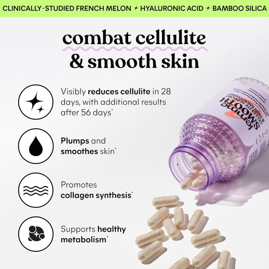 Lemme Smooth Anti Cellulite Capsules For Women, Smooth Legs & Thighs, Reduce Cellulite & Crepey Skin W/Clinically Studied Sod & Silica (1 Month Supply 30 Ct)