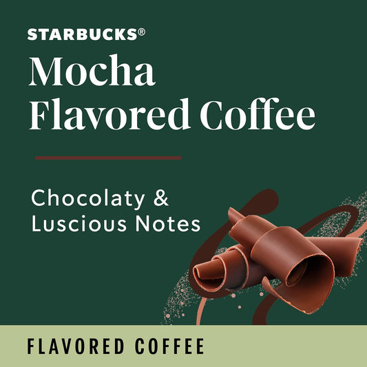 Starbucks Ground Coffee, Mocha Flavored Coffee, Naturally Flavored, 100% Arabica, 6 Bags (11 Oz Each)