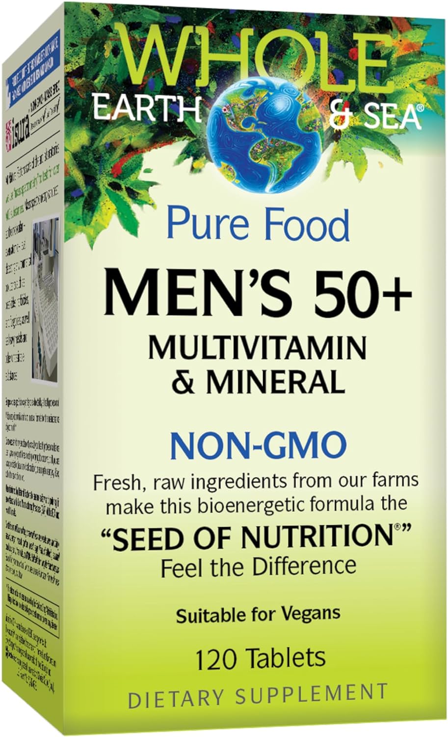 Natural Factors, Men'S 50+ Multivitamin & Mineral, 1 Serving Contains Nutrition Equivalent To « Lb Of Veggies, 120 Tablets